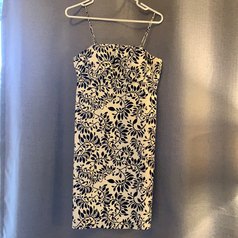 Vineyard Vines silk strapless floral dress